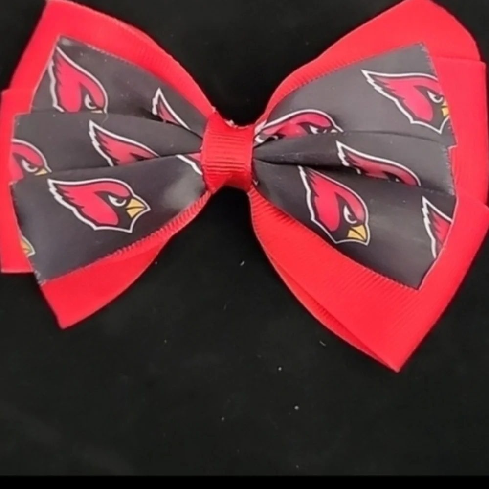 Set Of 3 New Handmade  Arizona Cardinals Football Hair Clips